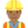 man construction worker, medium-dark skin tone